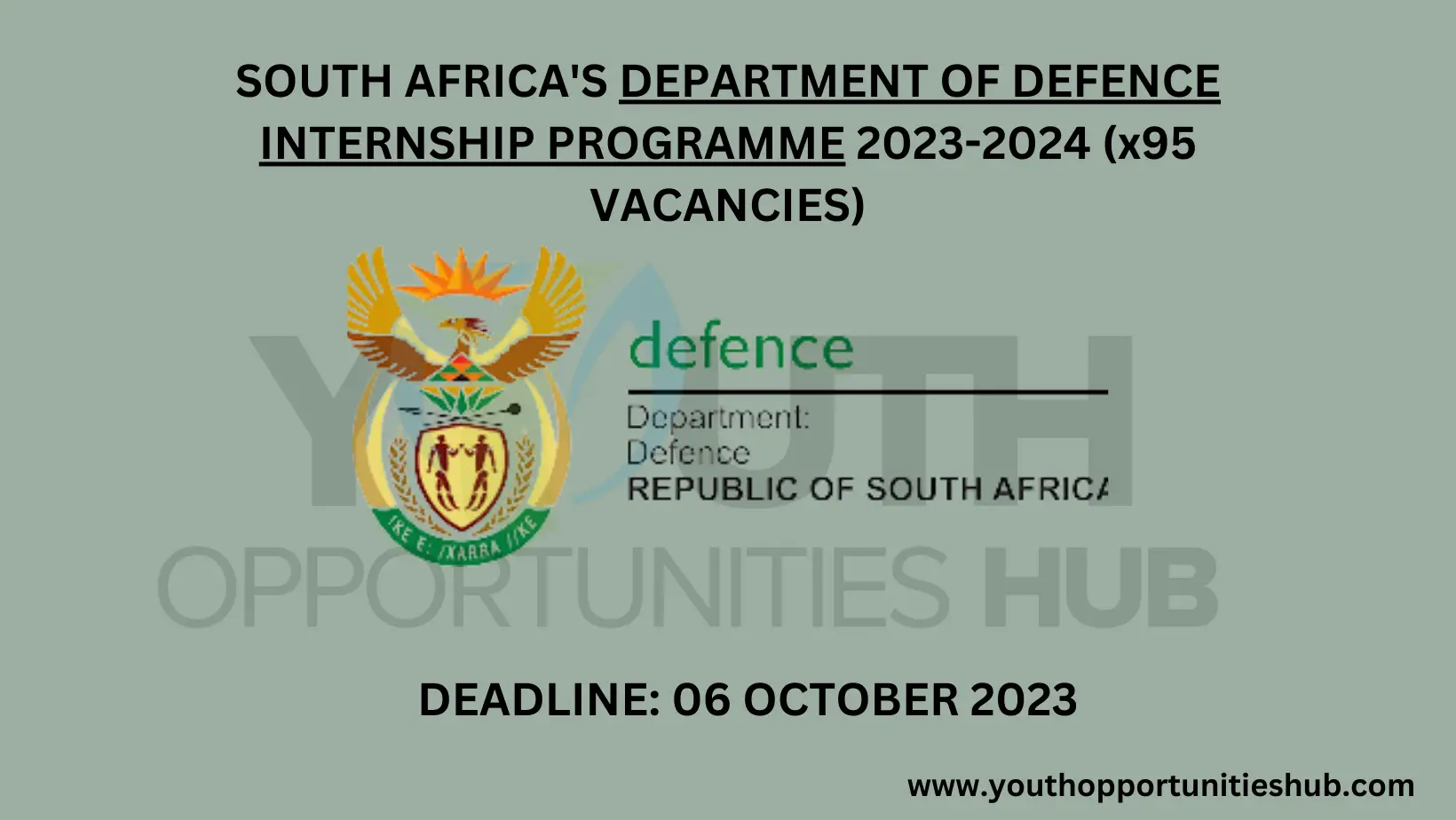 Department of Defence (DOD): Graduate Internships 2023 / 24